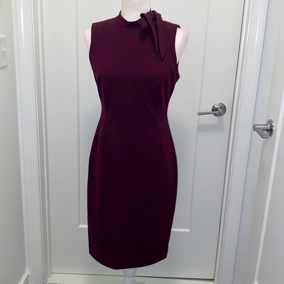 Calvin Klein Dresses & Skirts - ✨Host Pick✨👗 Calvin Klein Tie Neck Sheath Dress